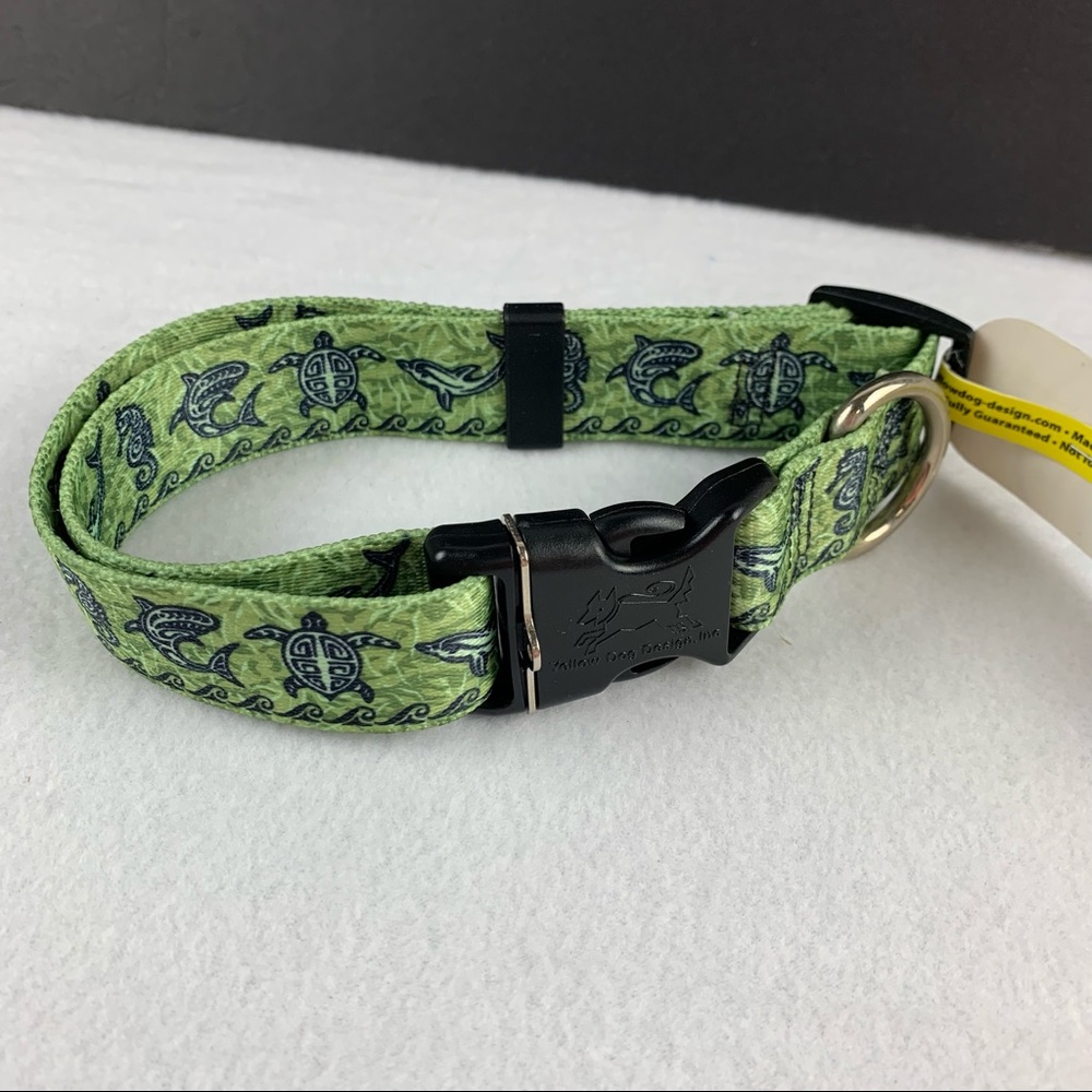 Yellow Dog Adjustable Tribal Seas Dog Collar